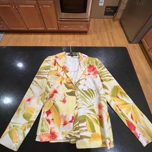 Silk Lined Floral Blazer